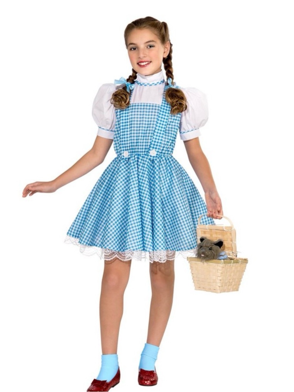 Rubies Wizard Of Oz Dorothy Dress Costume Halloween Sz Small Youth Girls sparkle - Picture 1 of 9